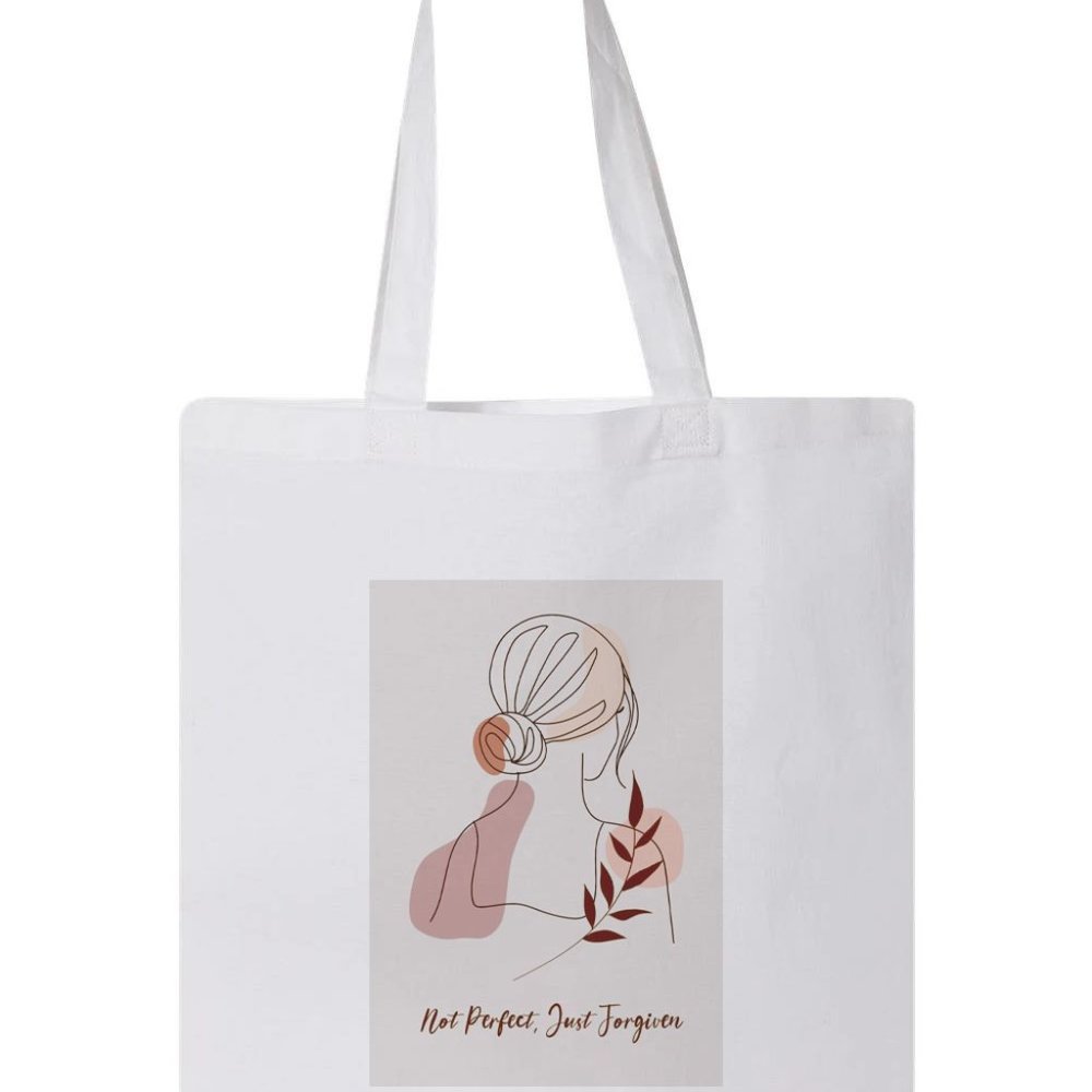 Not Perfect, Just Forgiven Design Tote Bag